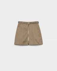 Chino miniskirt with zipper