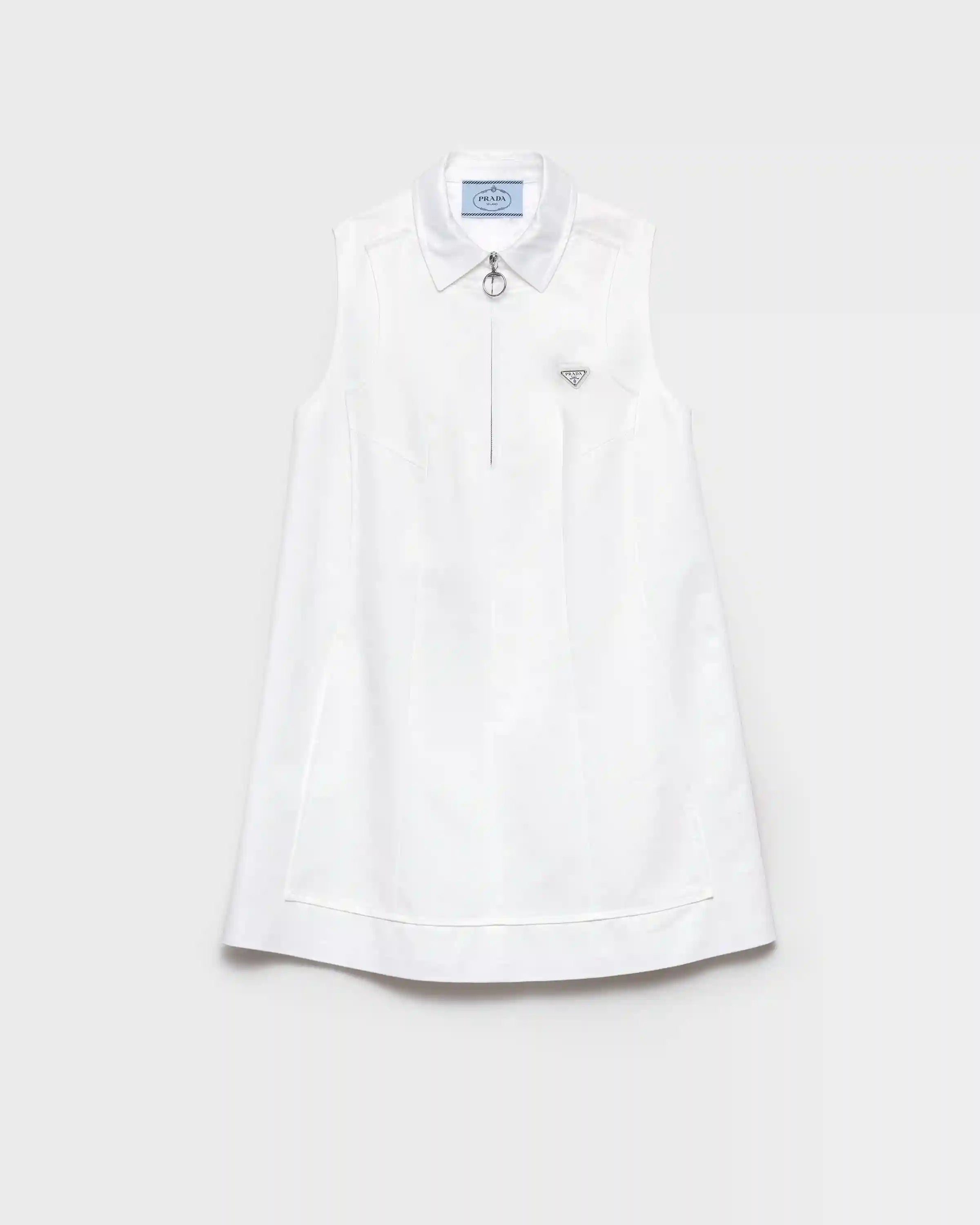 Chino zipper mini-dress