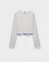 Long-sleeved jersey T-shirt