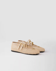 Mesh fabric ballerinas