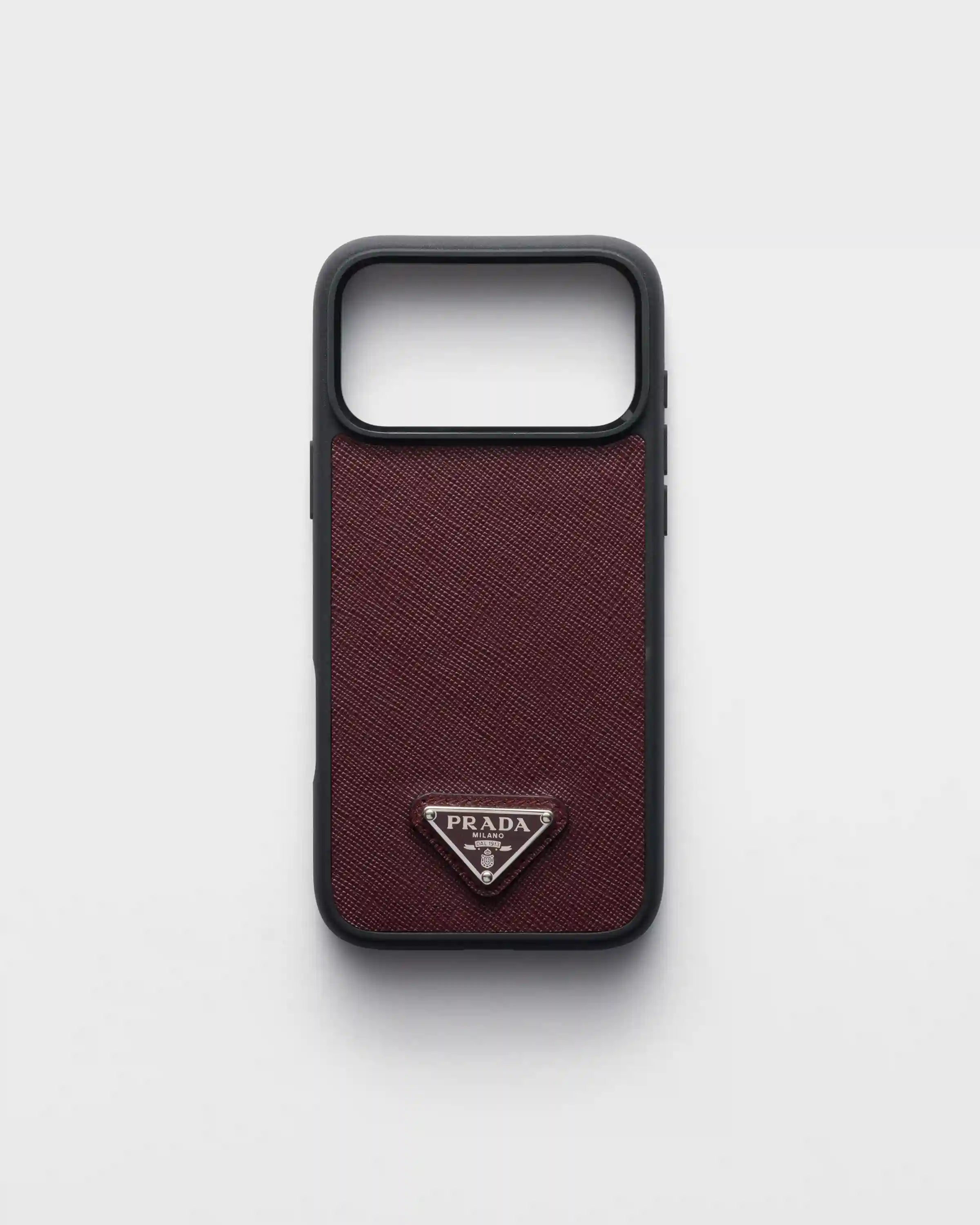 Saffiano leather case for iPhone 17 Pro Max
