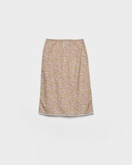 Floral print Re-Nylon midi-skirt