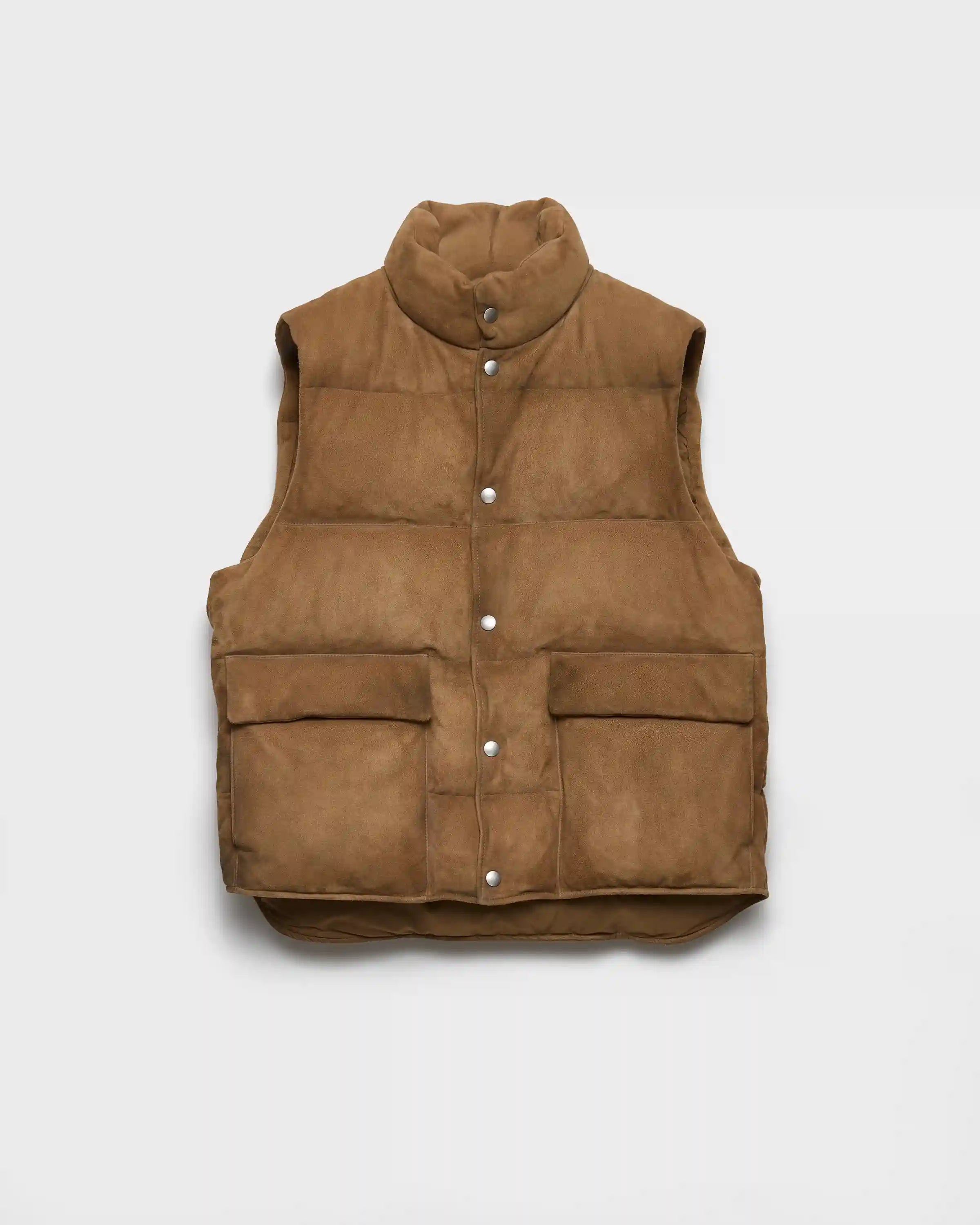 Suede down vest