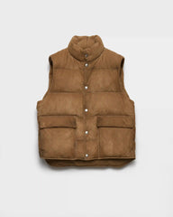Suede down vest