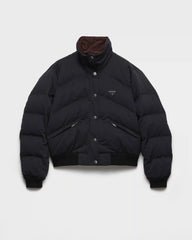 Cropped compact poplin down jacket