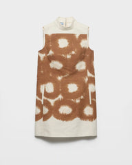 Printed canvas mini-dress