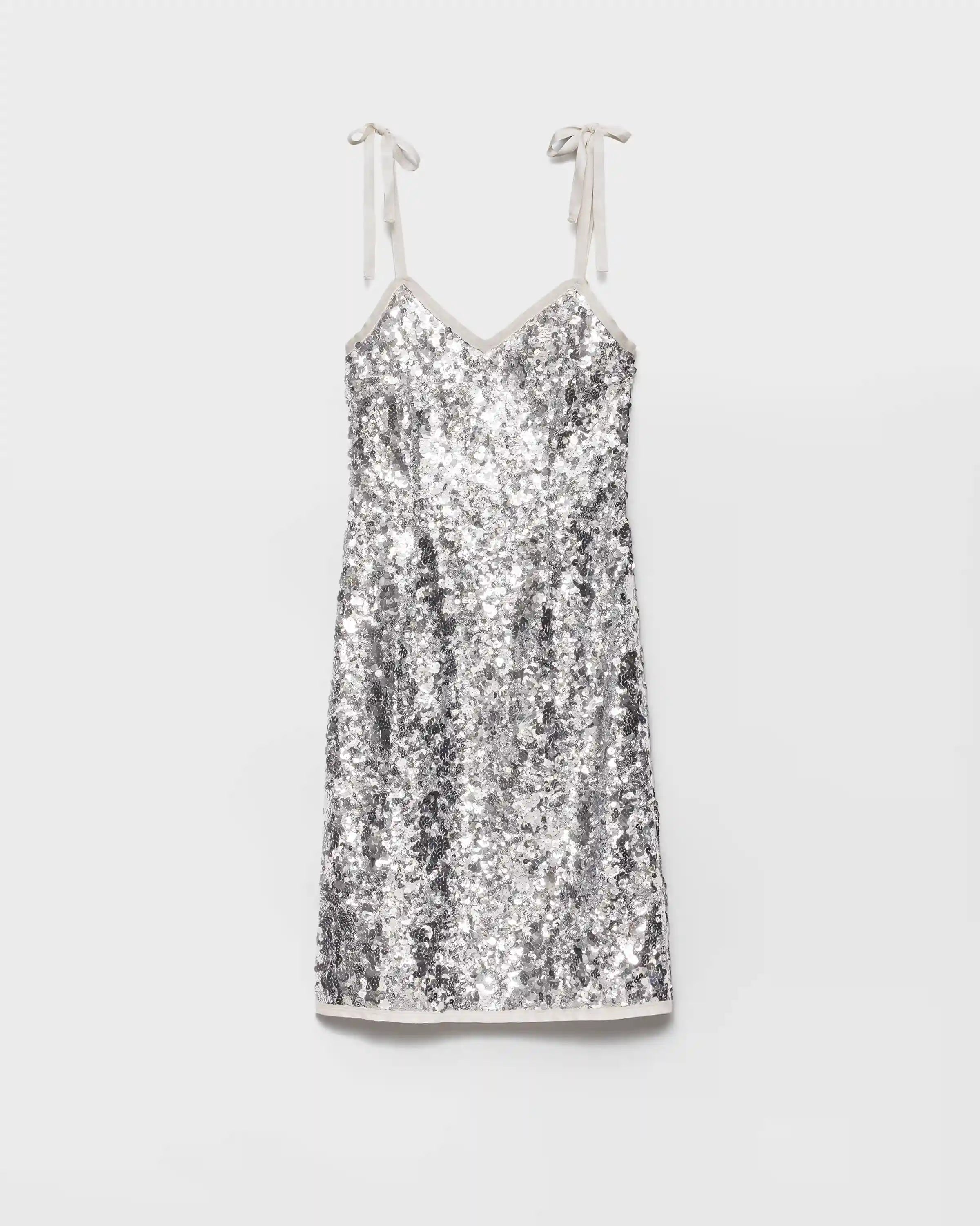 Embroidered sequin dress