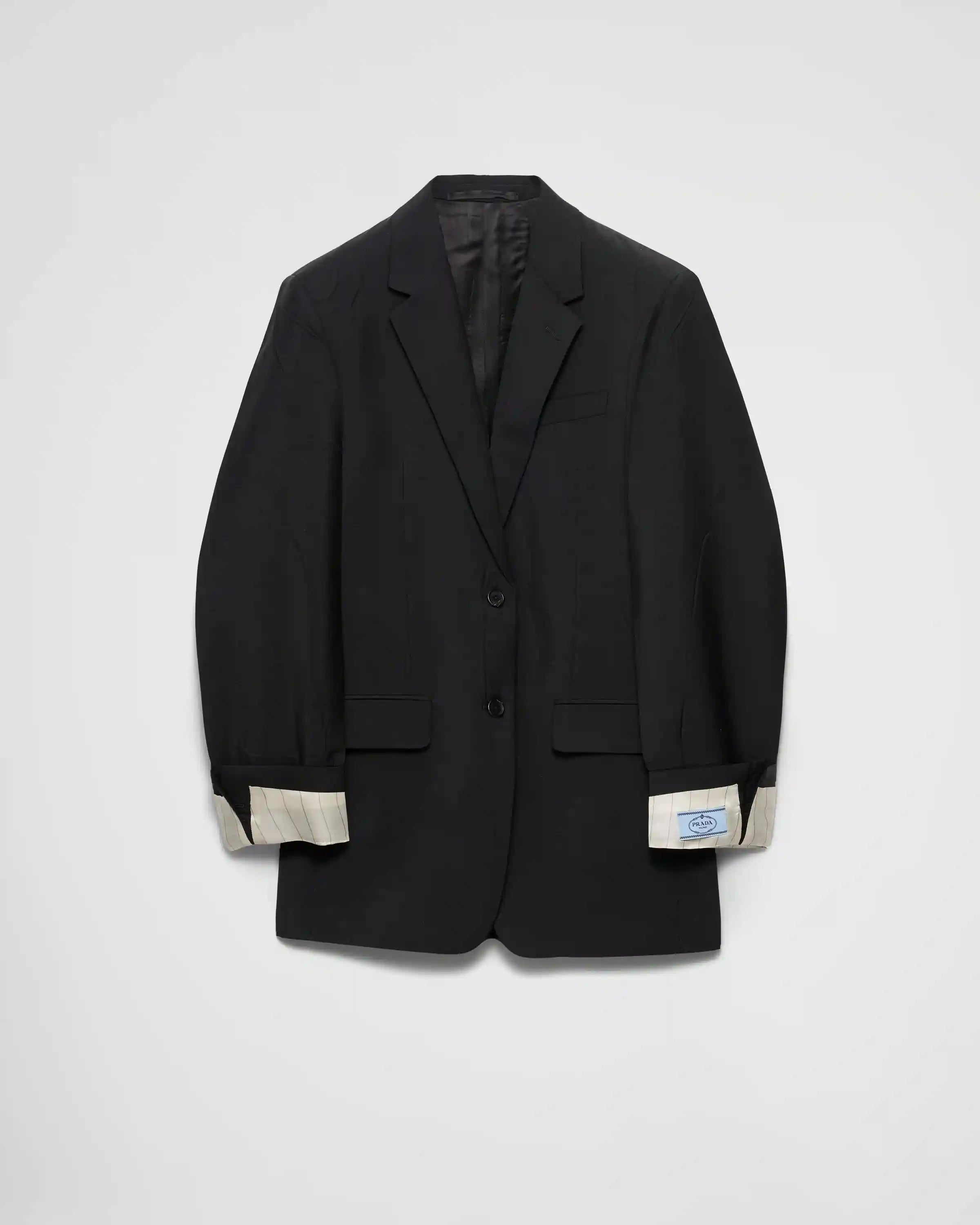 Single-breasted kid mohair jacket