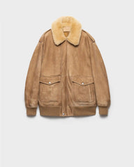 Shearling bomber jacket