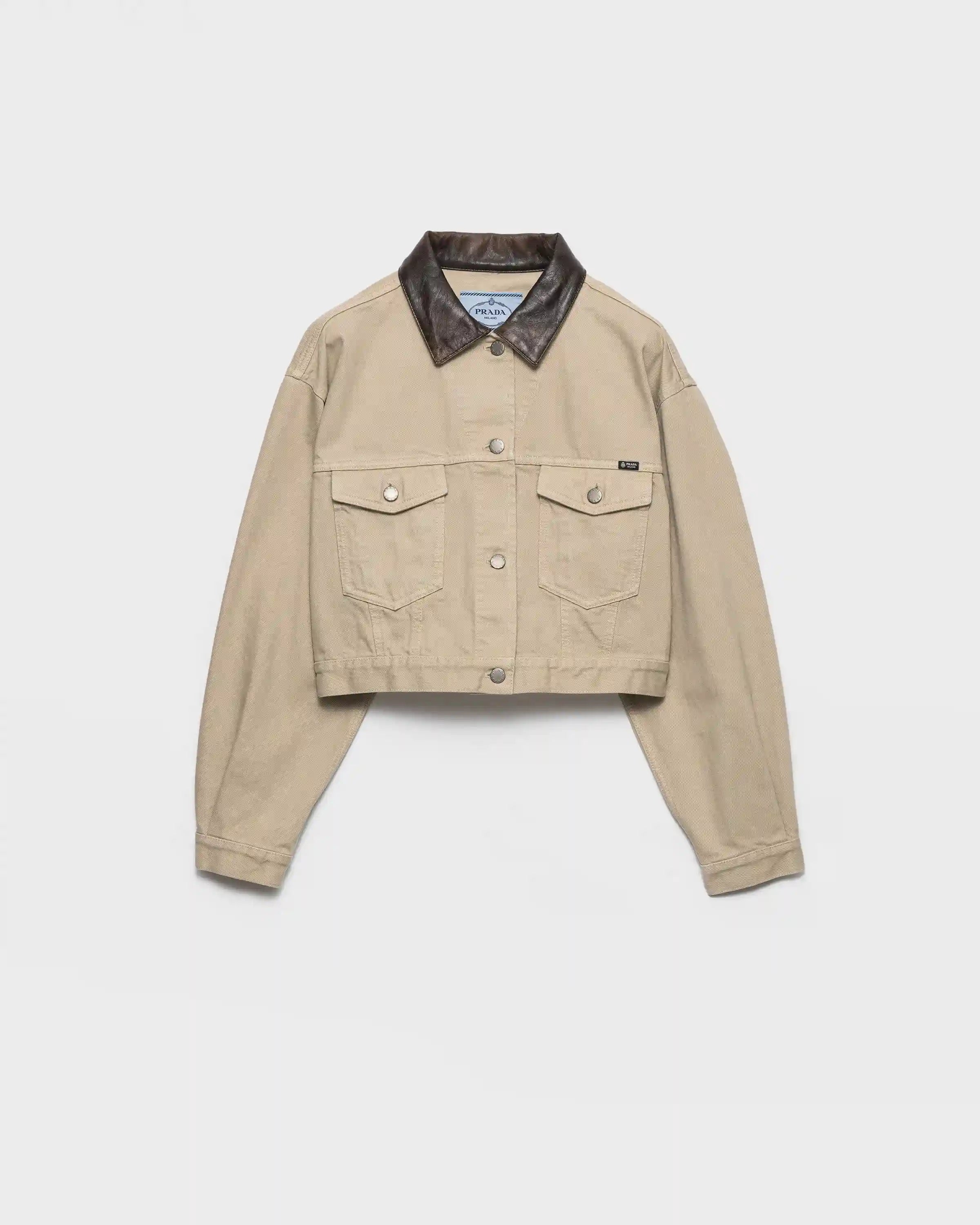 Cropped old denim jacket