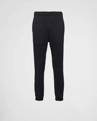 Piqué pants with tape seams