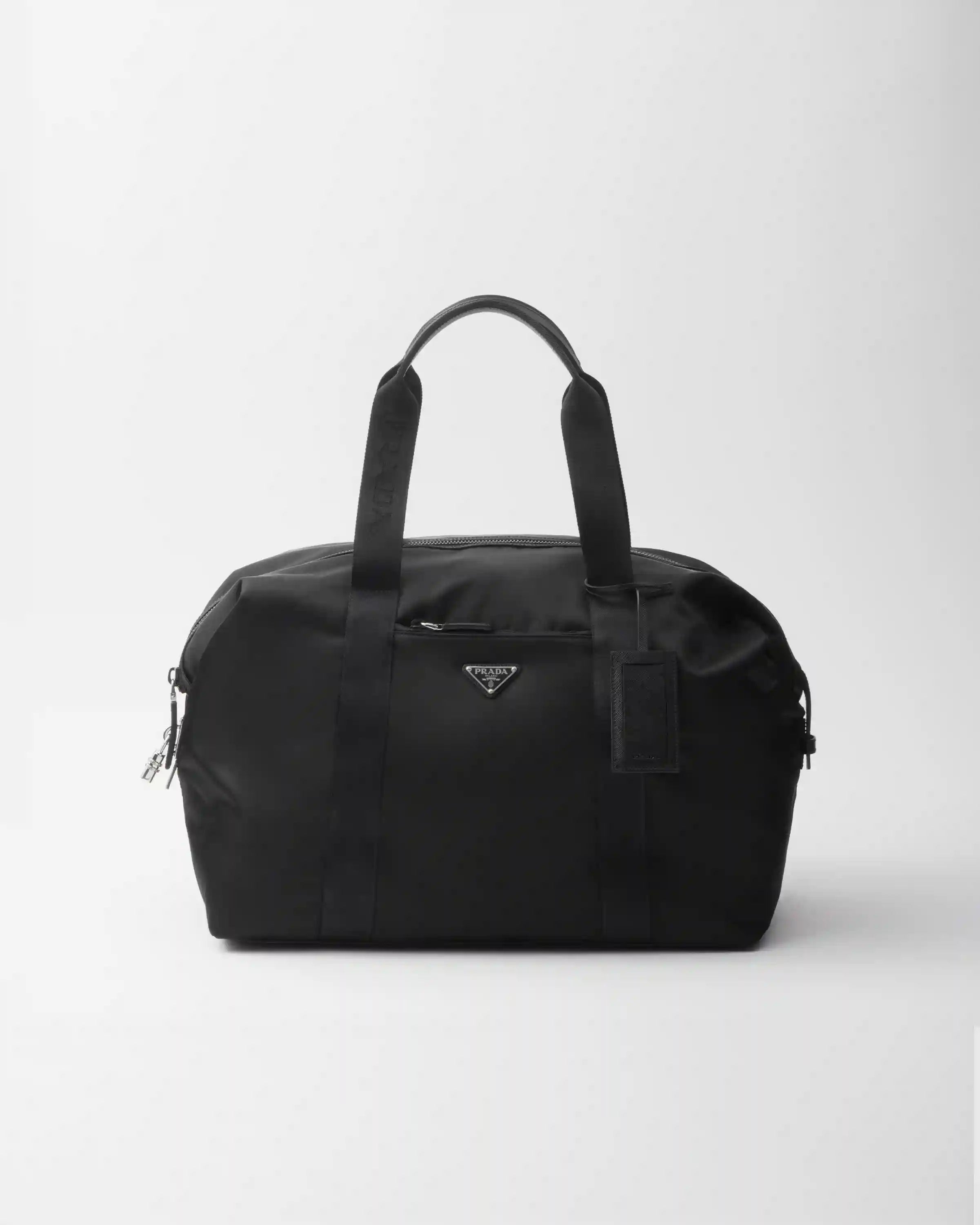 Re-Nylon and Saffiano leather duffle bag
