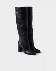 Heeled leather boots