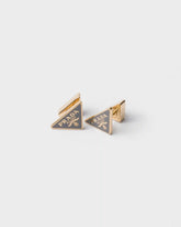 Enameled metal earrings