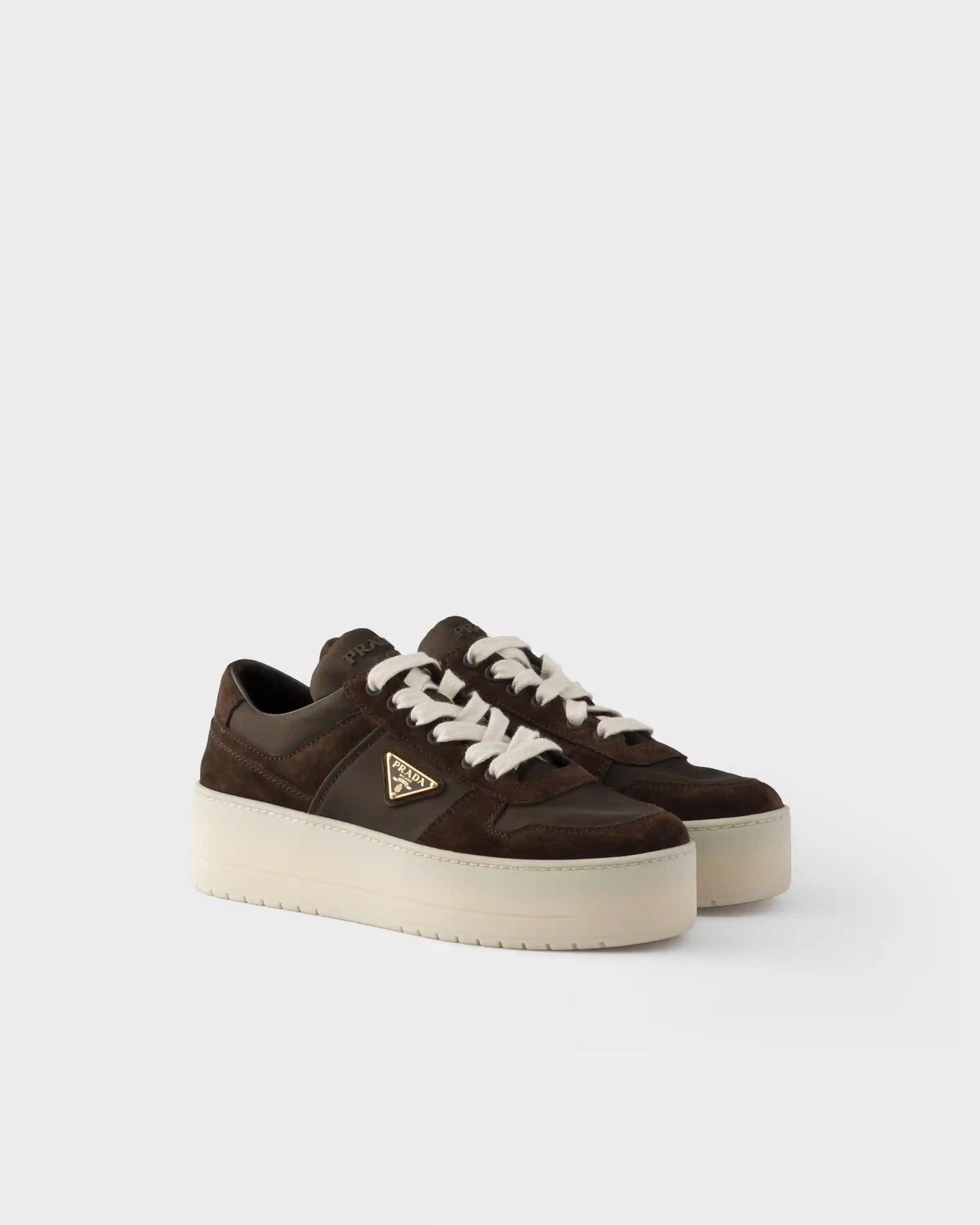 Downtown Bold Re-Nylon and suede sneakers