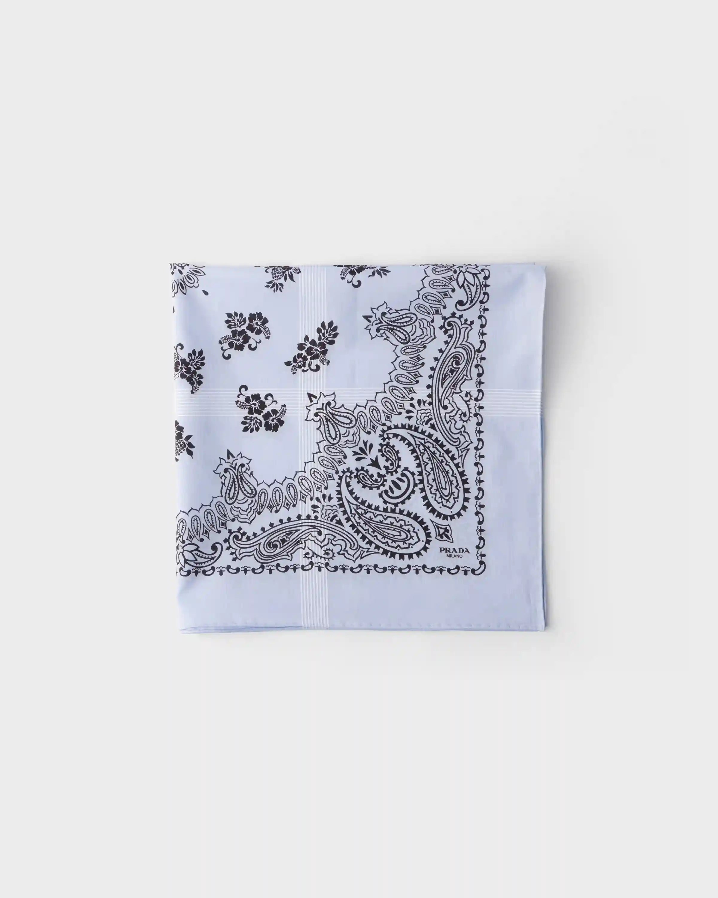 Printed batiste scarf