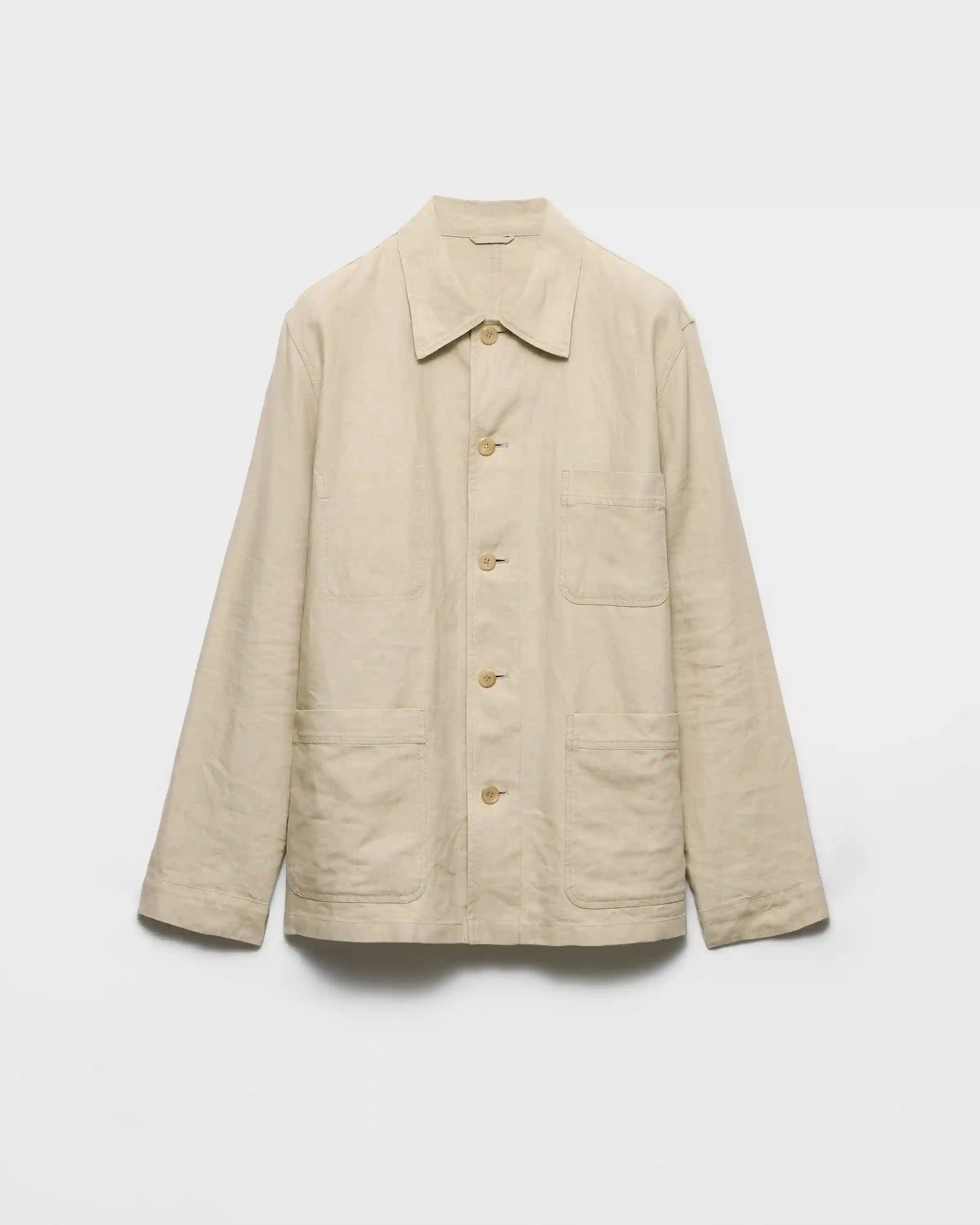 Single-breasted linen jacket