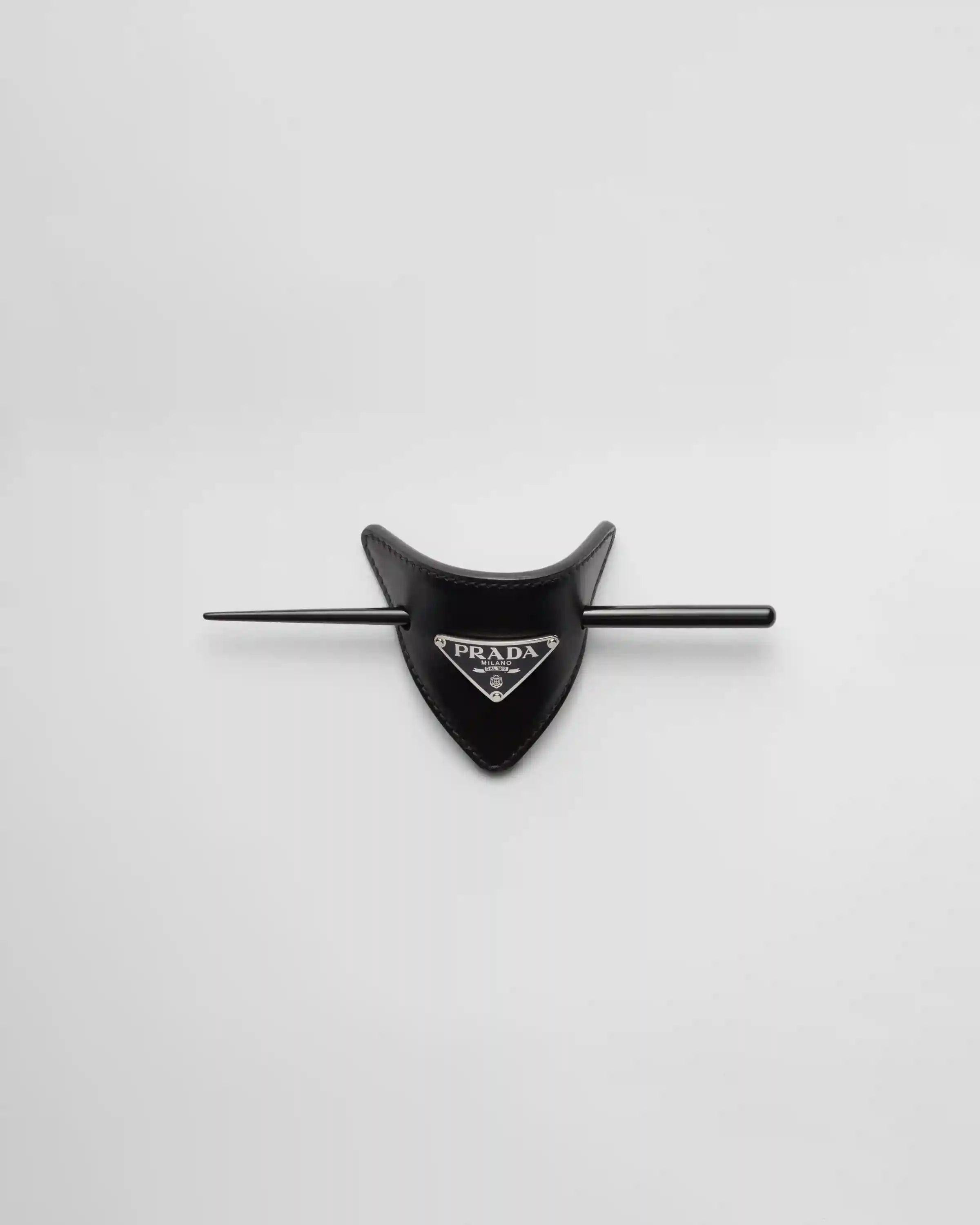 Leather hair clip