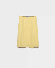 Polka-dot satin skirt
