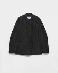 Double-breasted technical taffeta jacket
