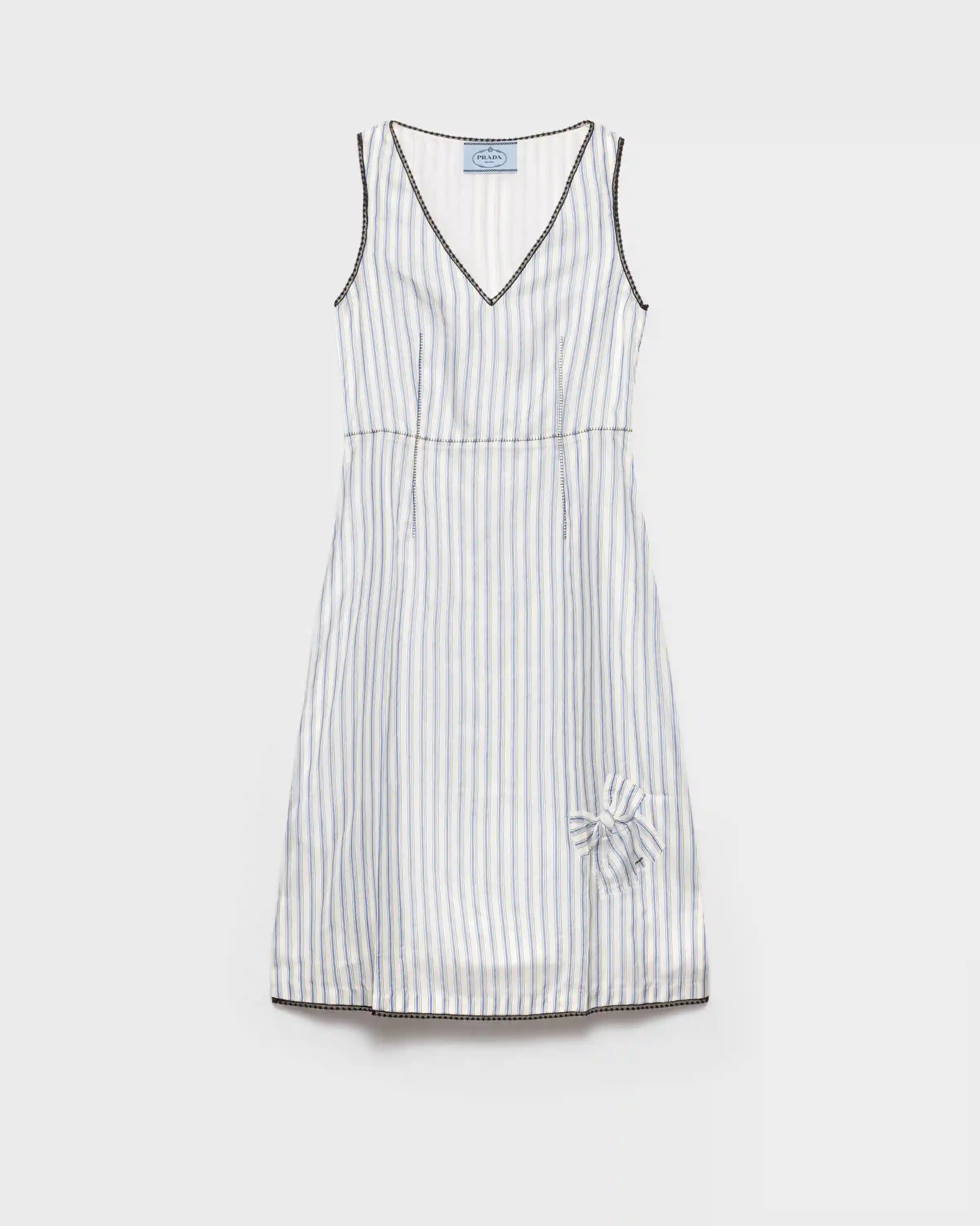 Striped dress with bow