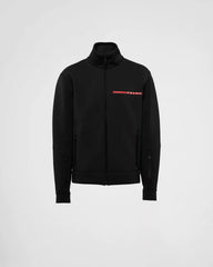 Technical fabric hoodie jacket