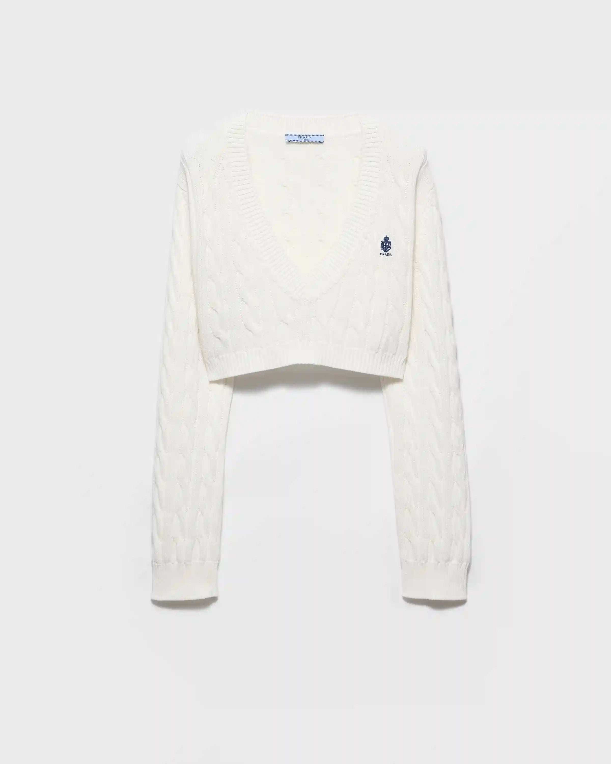 V-neck cotton sweater