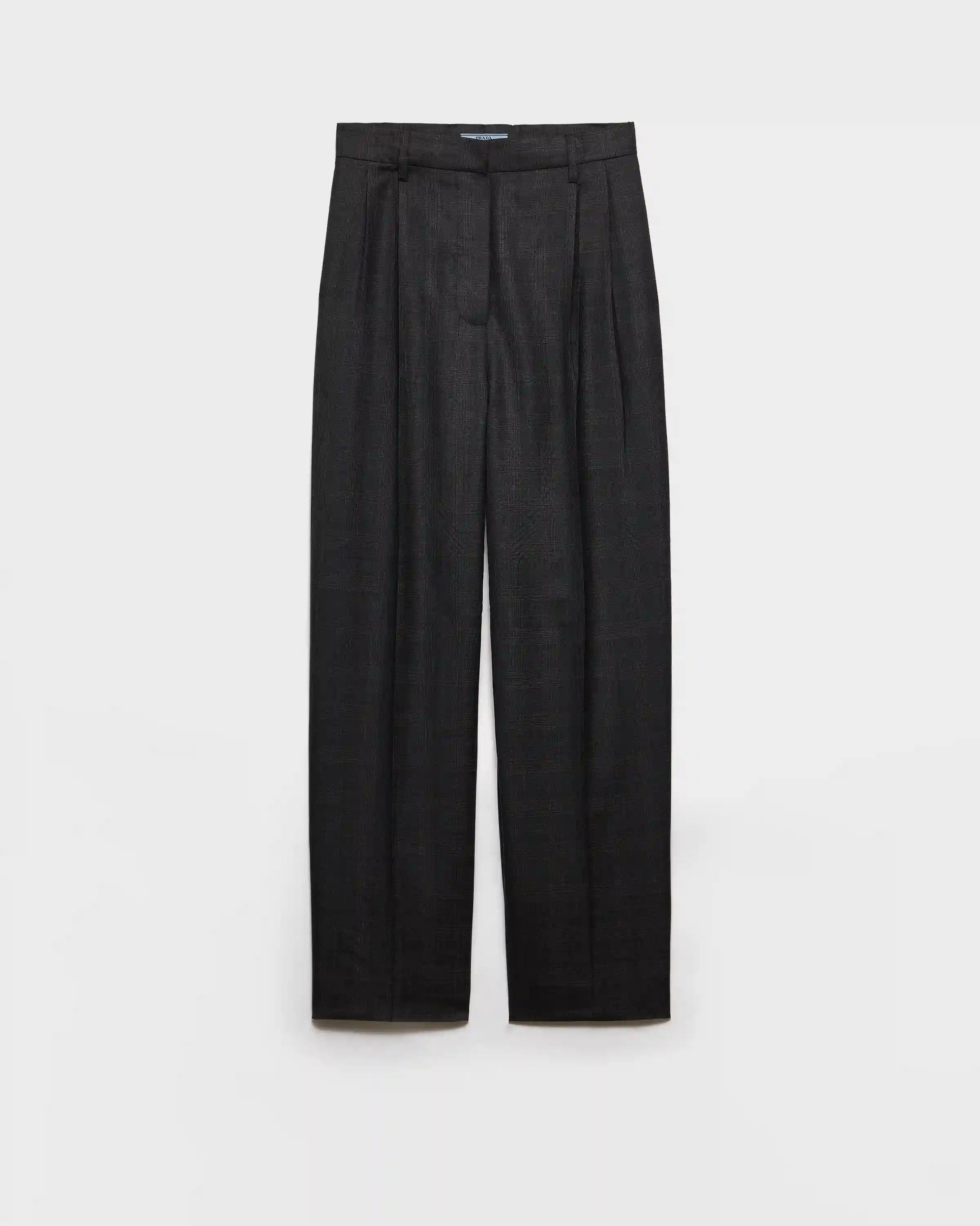 Checked wool pants