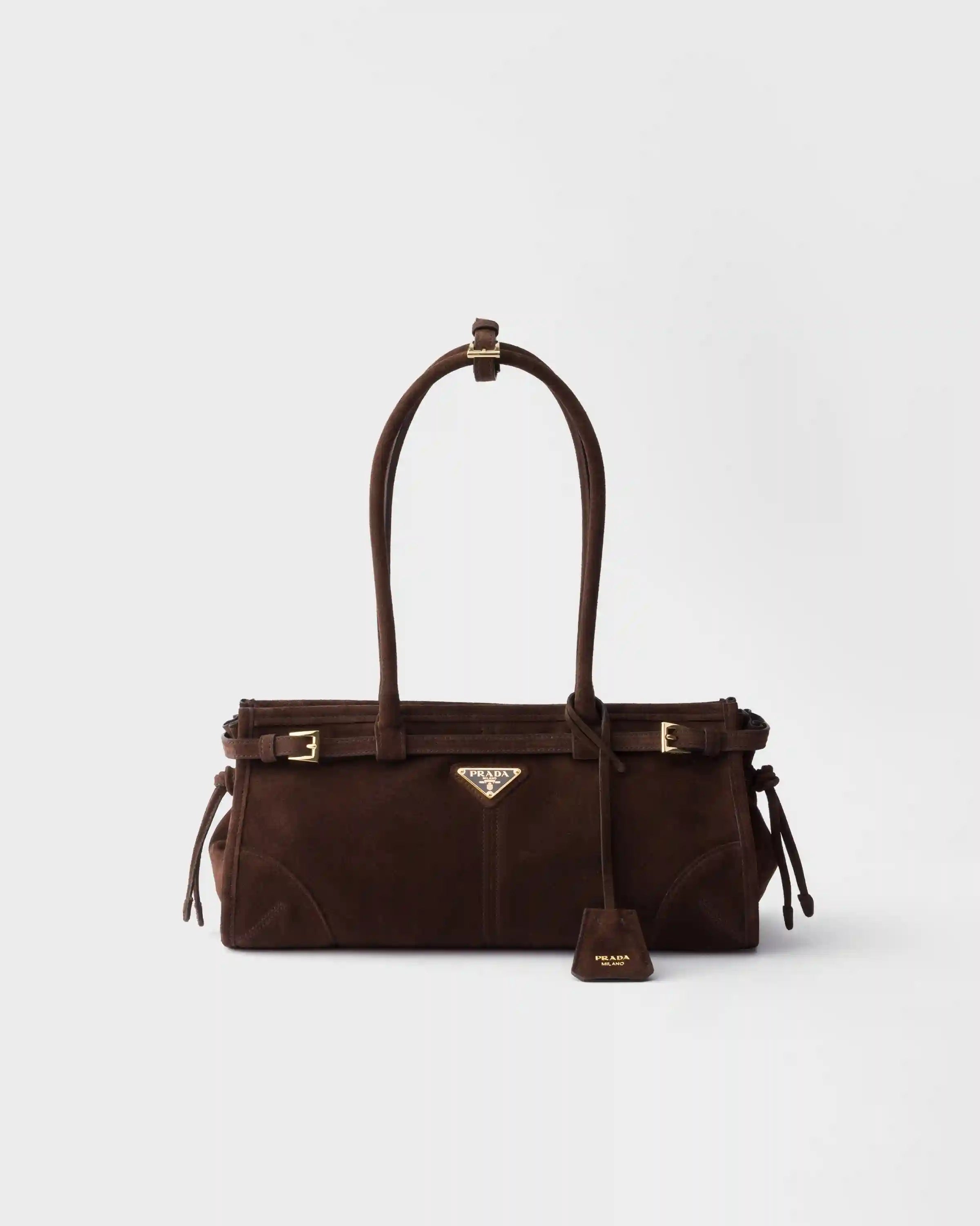 Prada Bonnie medium suede bag
