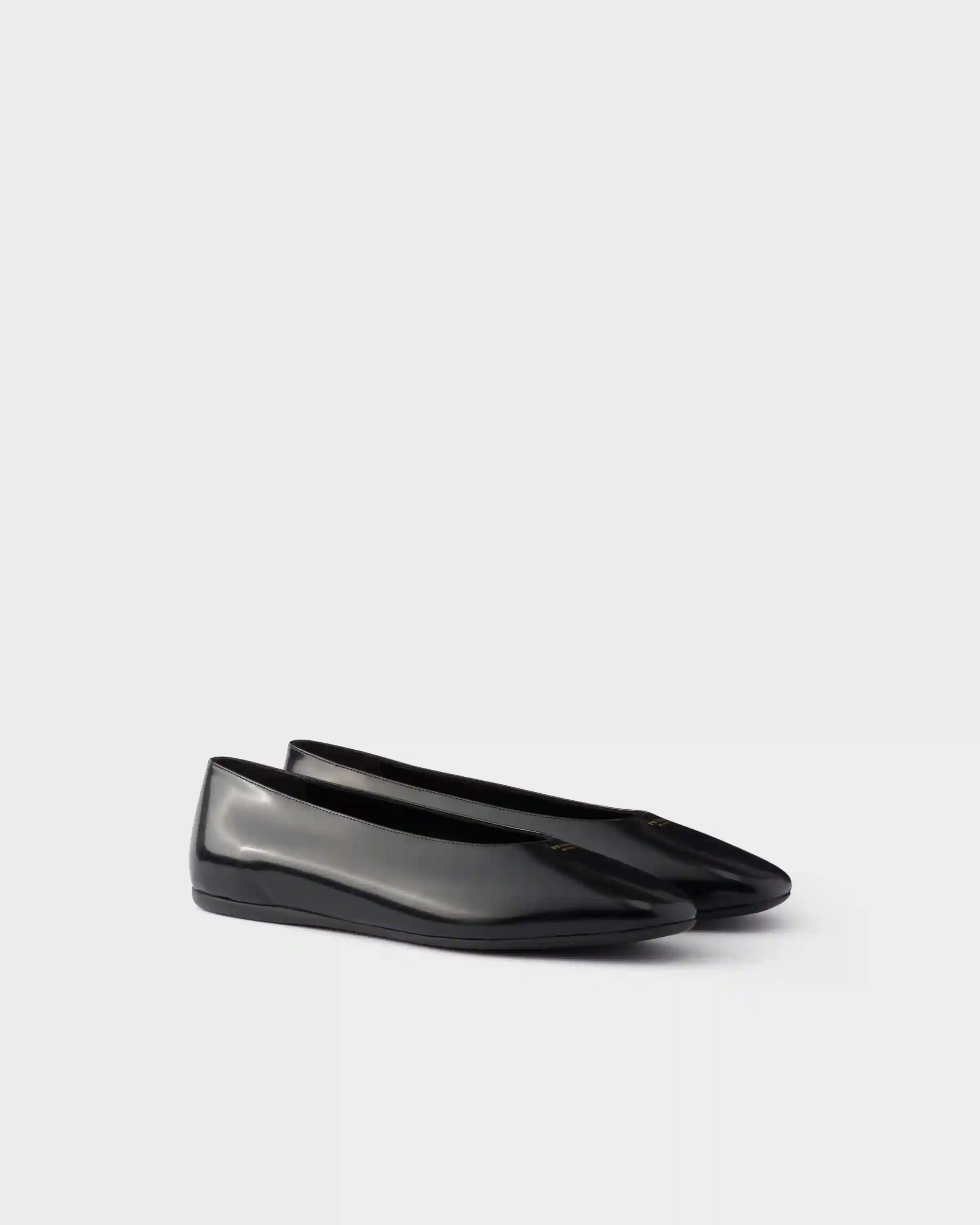 Brushed leather ballerinas