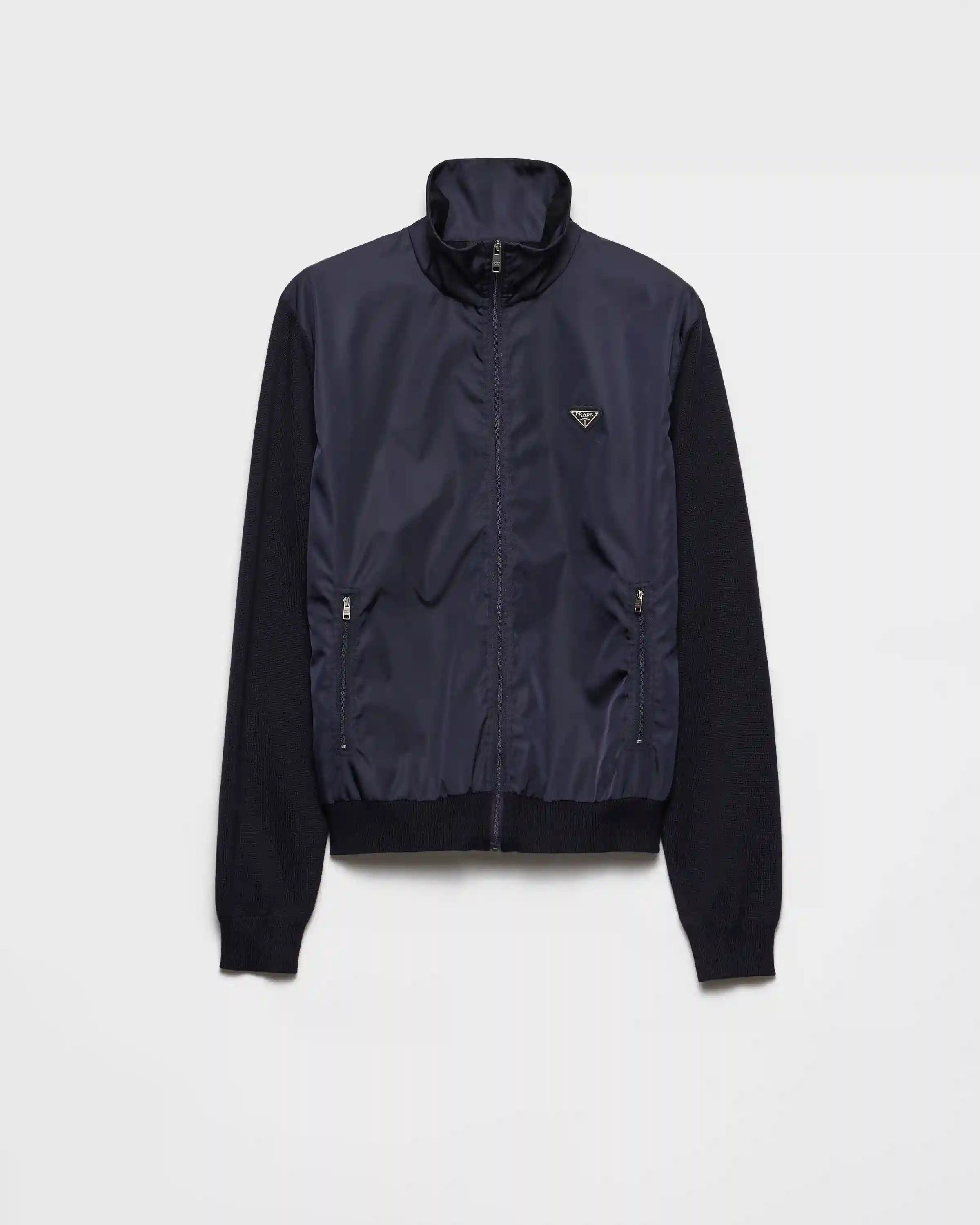 Superfine wool zipper cardigan
