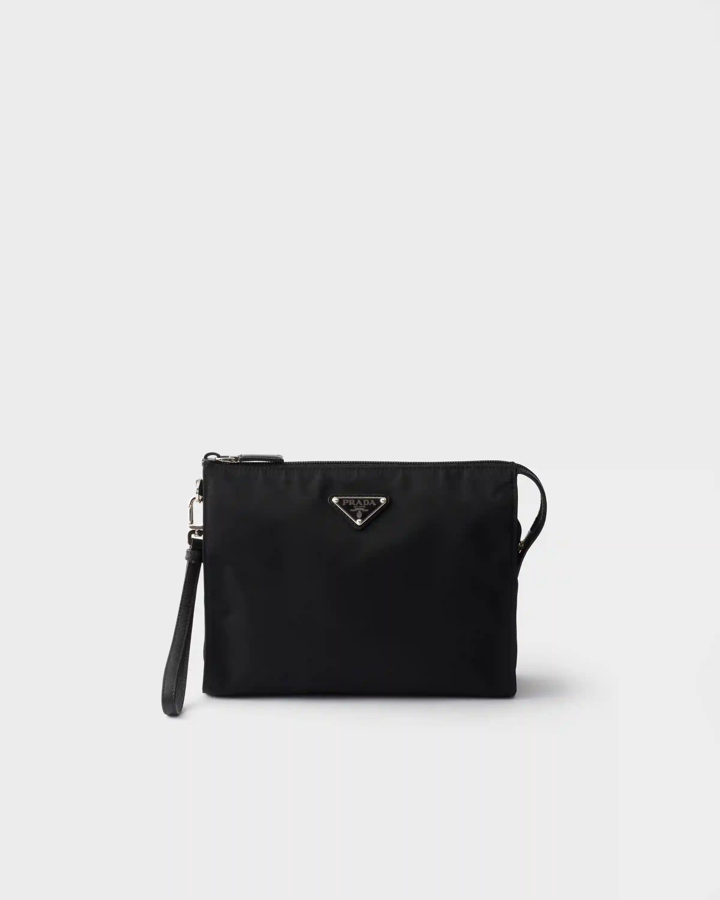 Re-Nylon and Saffiano leather necessaire