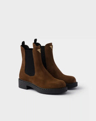 Chocolate suede Chelsea boots