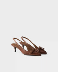 Leather slingback pumps