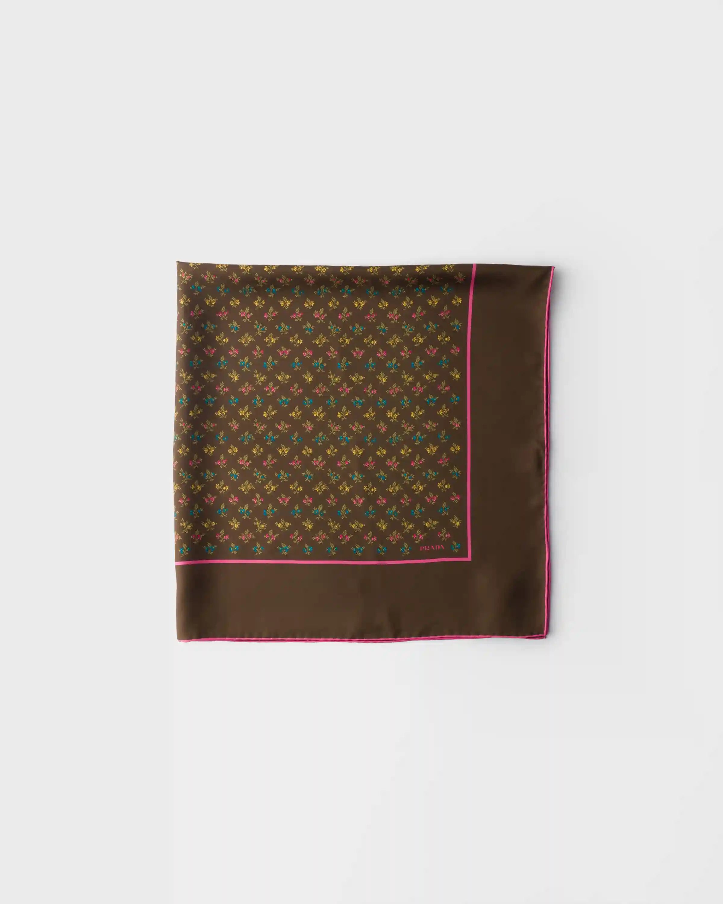 Printed twill scarf 90