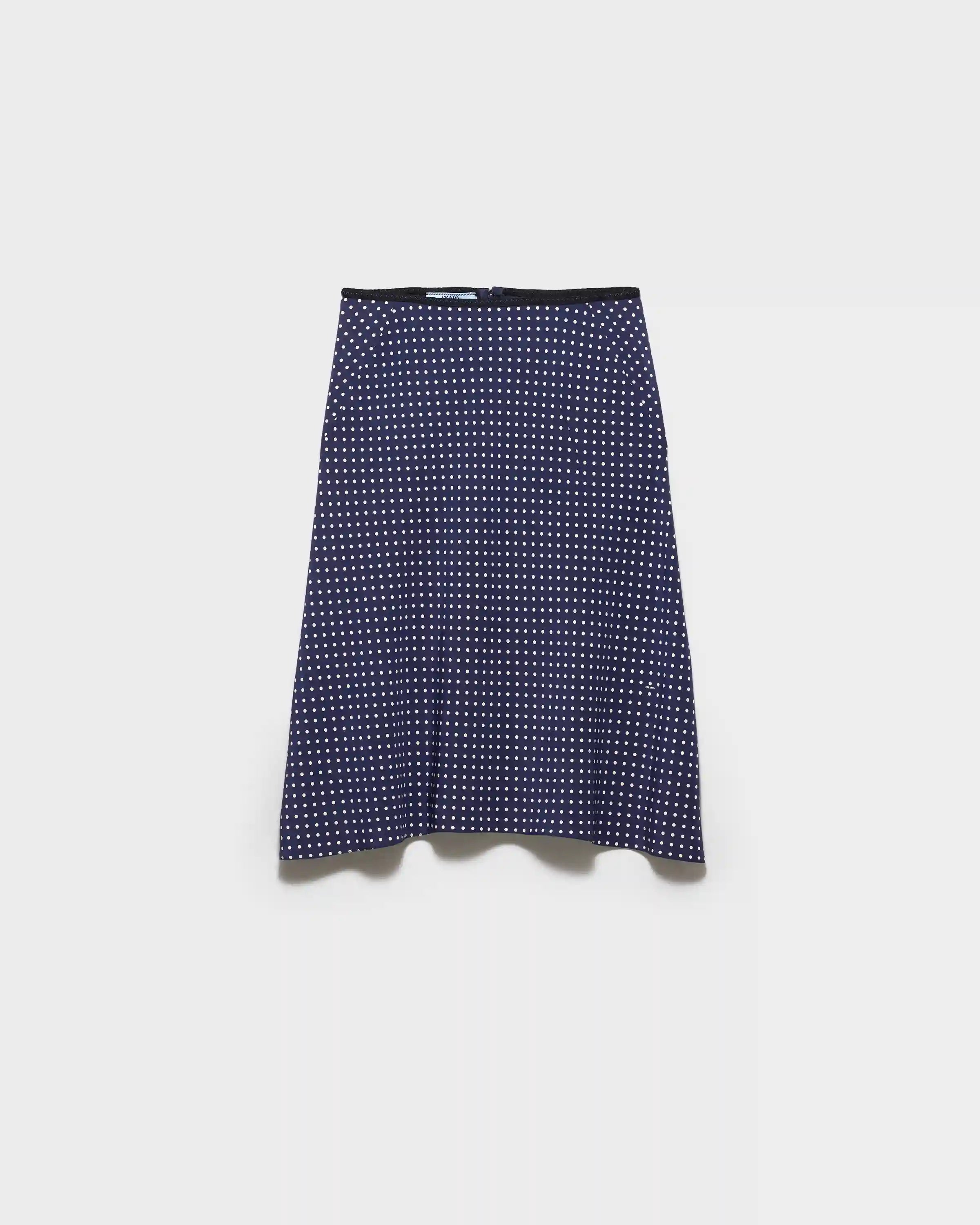 Polka-dot marocain skirt