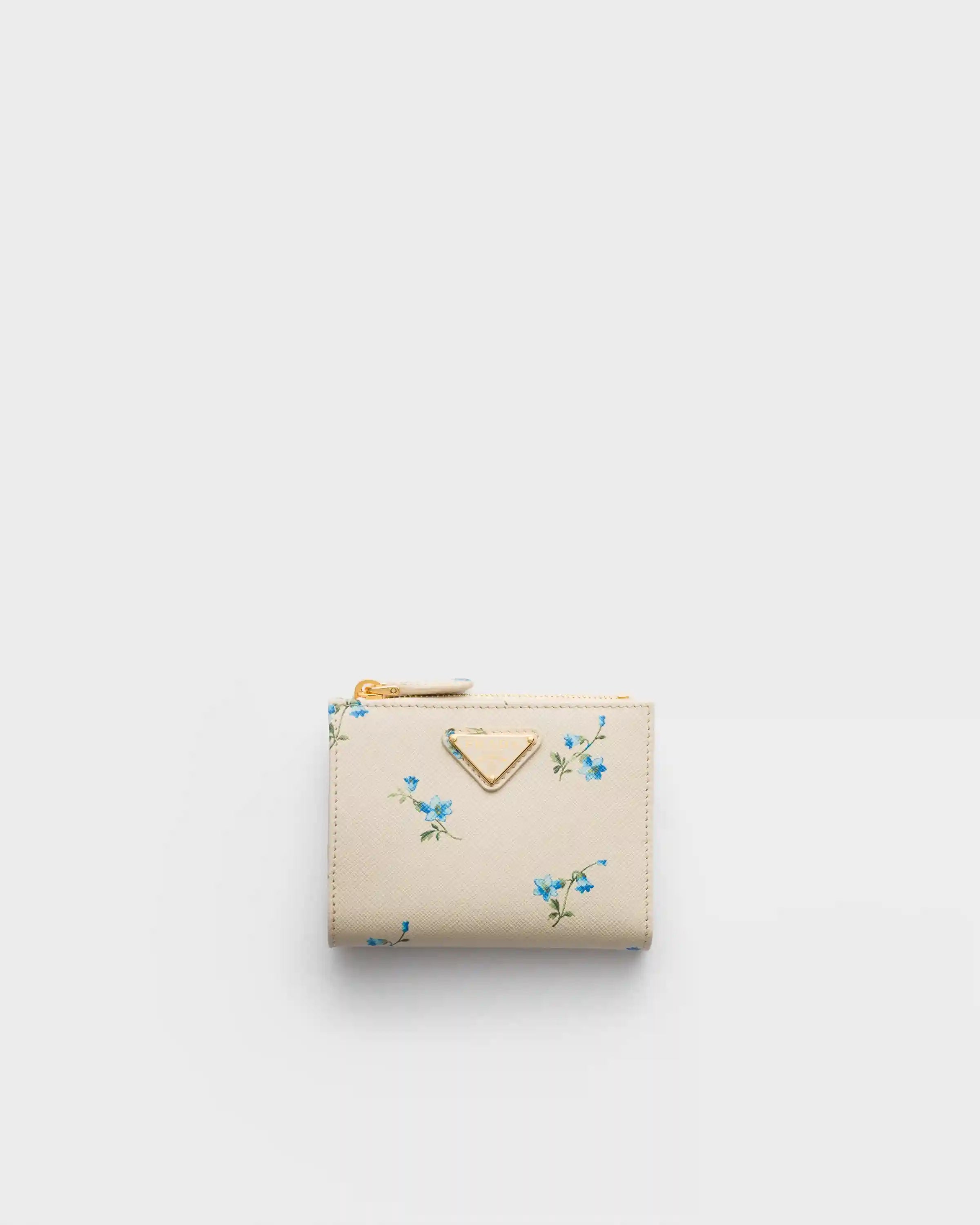 Small printed Saffiano leather wallet