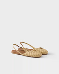 Crochet slingback ballerinas