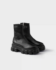 Monolith stretch nappa leather booties