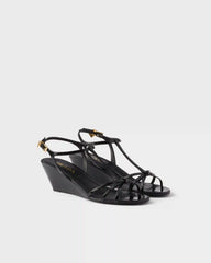 Patent leather sandals