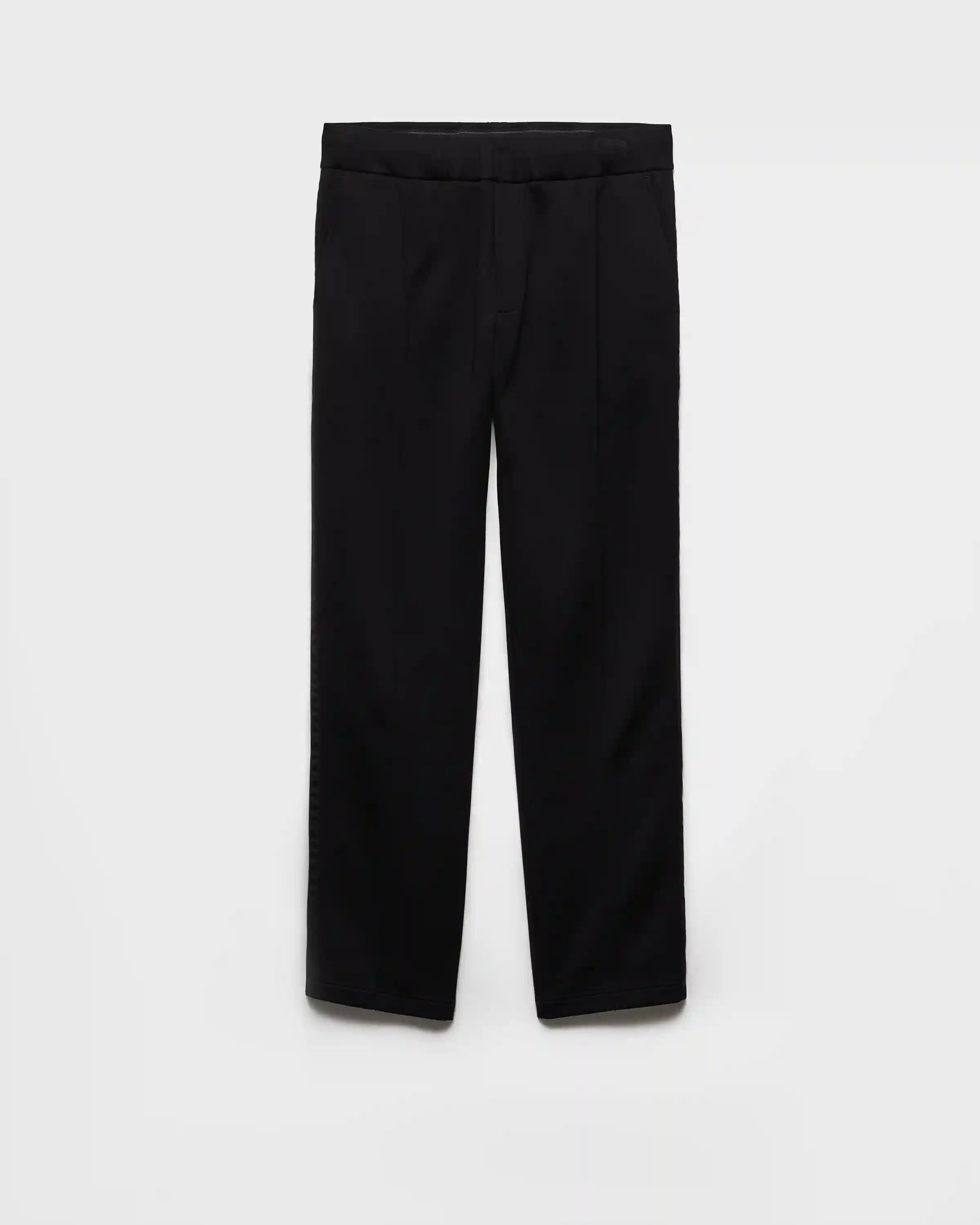 Cotton fleece pants with Re-Nylon details