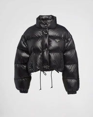 Re-Nylon cropped convertible down jacket