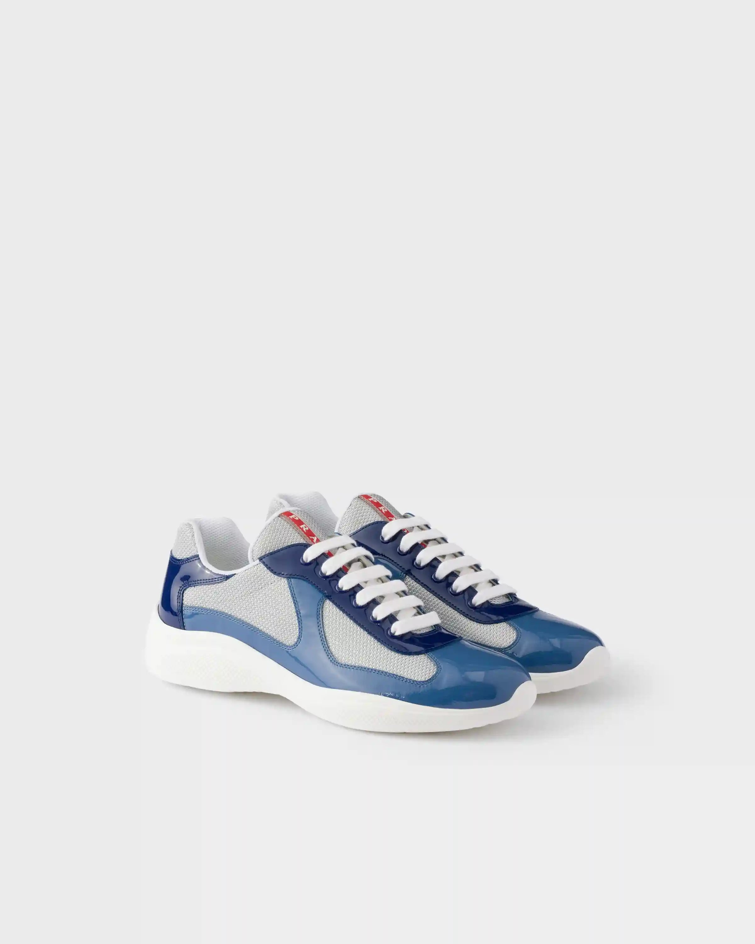 Patent leather and technical fabric Prada America's Cup sneakers
