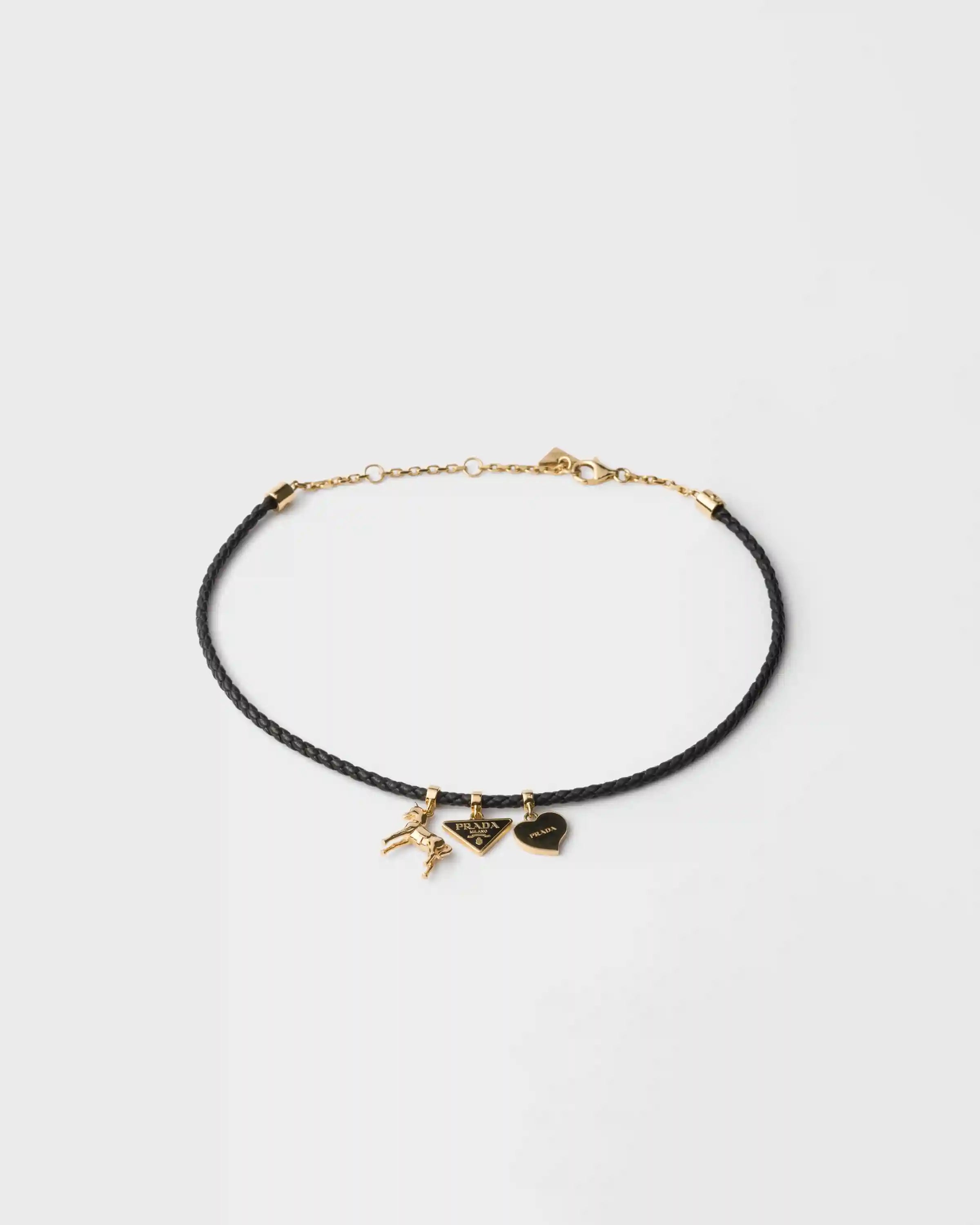 Braided nappa leather choker