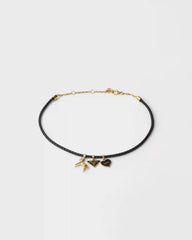 Braided nappa leather choker