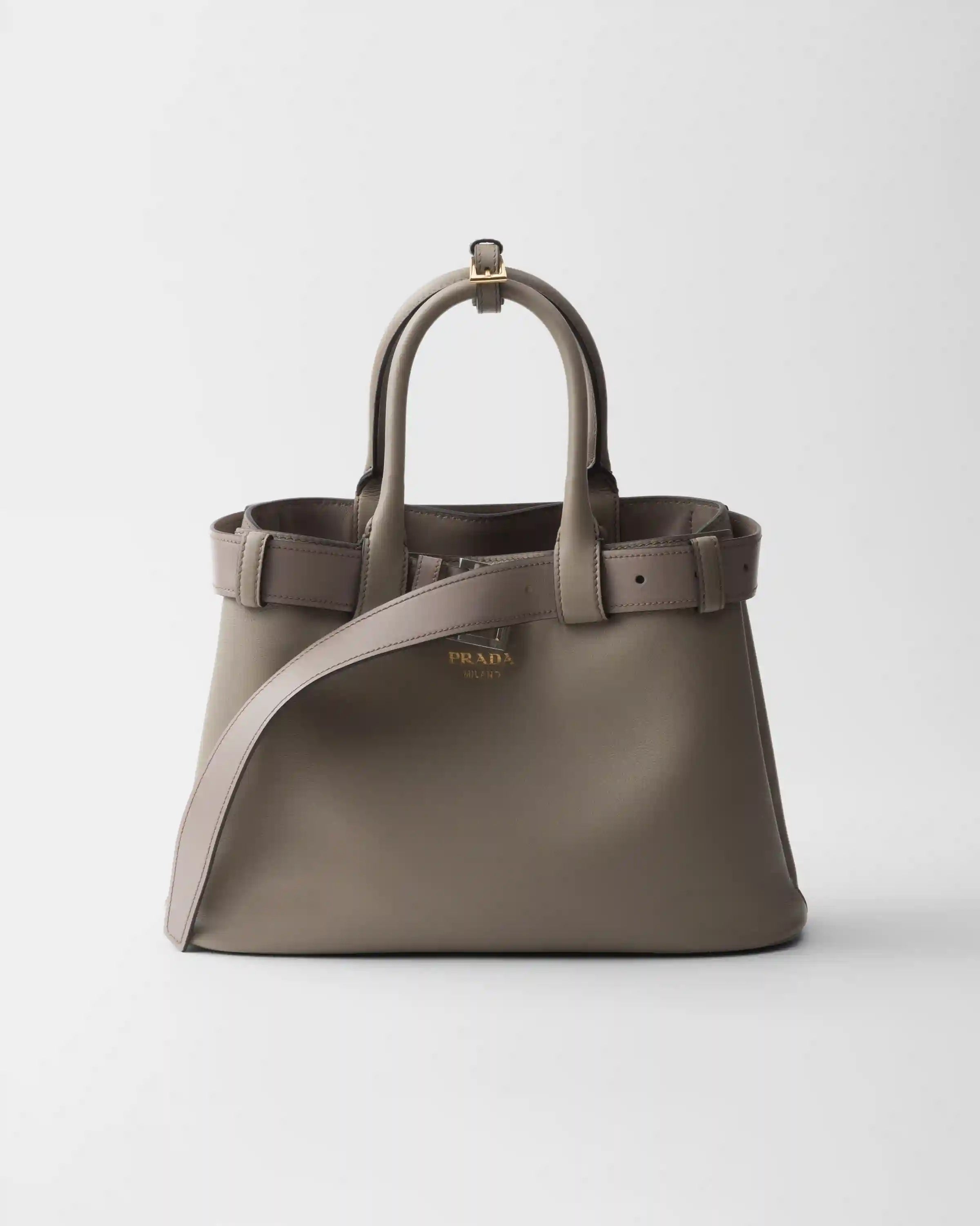 Prada Buckle small leather handbag with belt