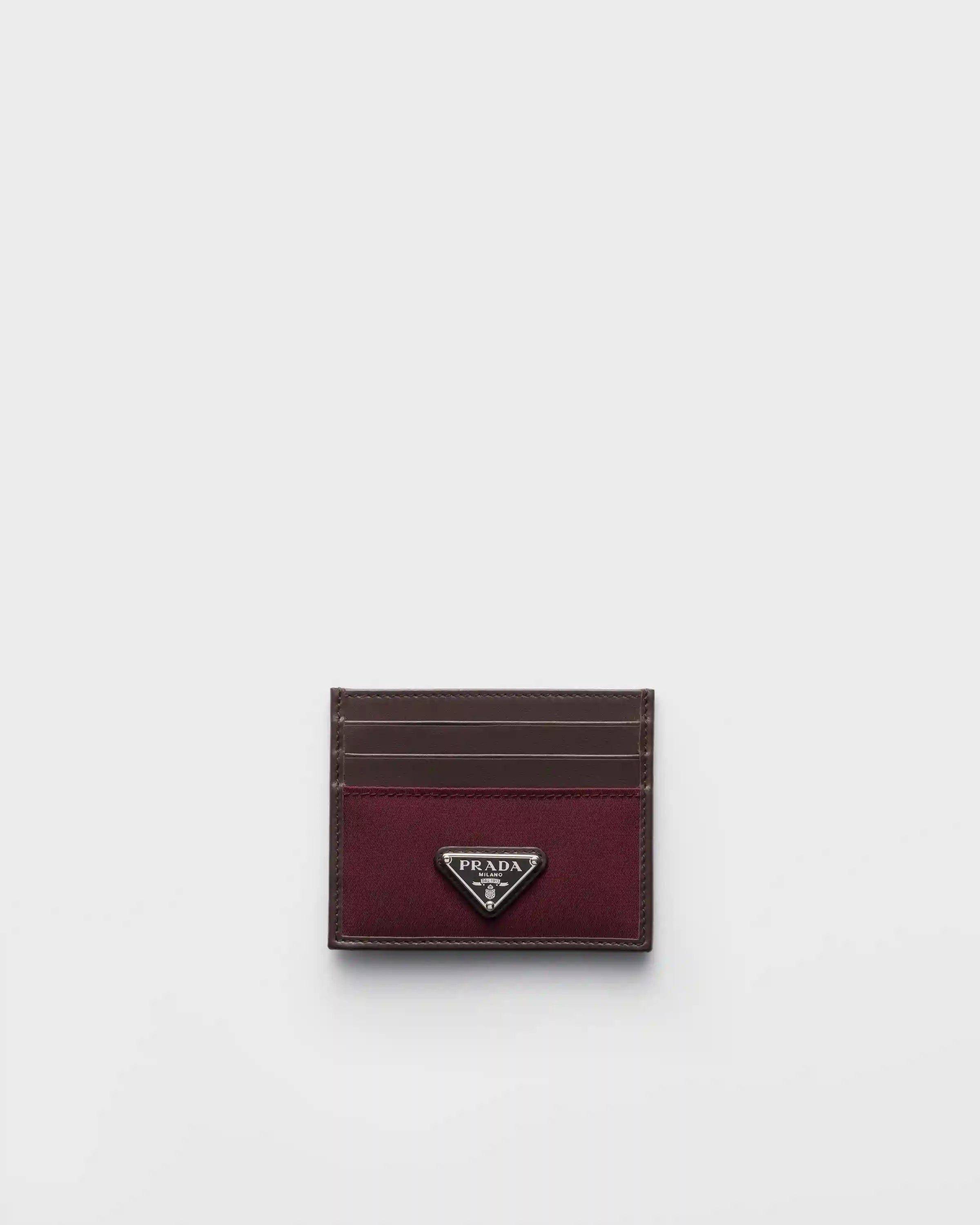 Prada Speedrock Re-Nylon and leather card holder