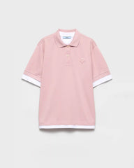 Piqué and jersey polo shirt