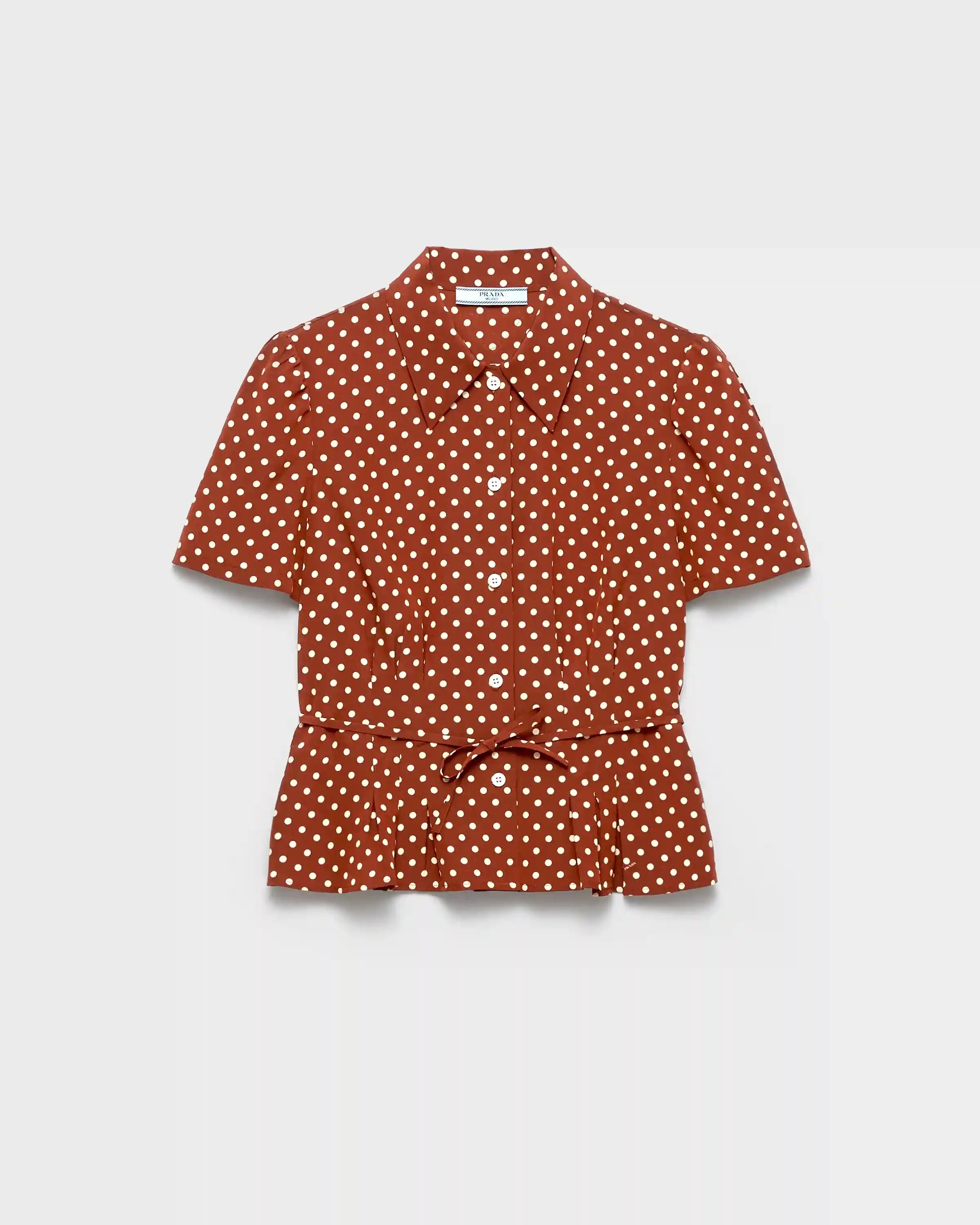 Polka-dot marocain shirt