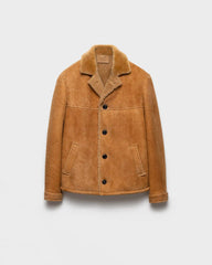 Shearling caban jacket